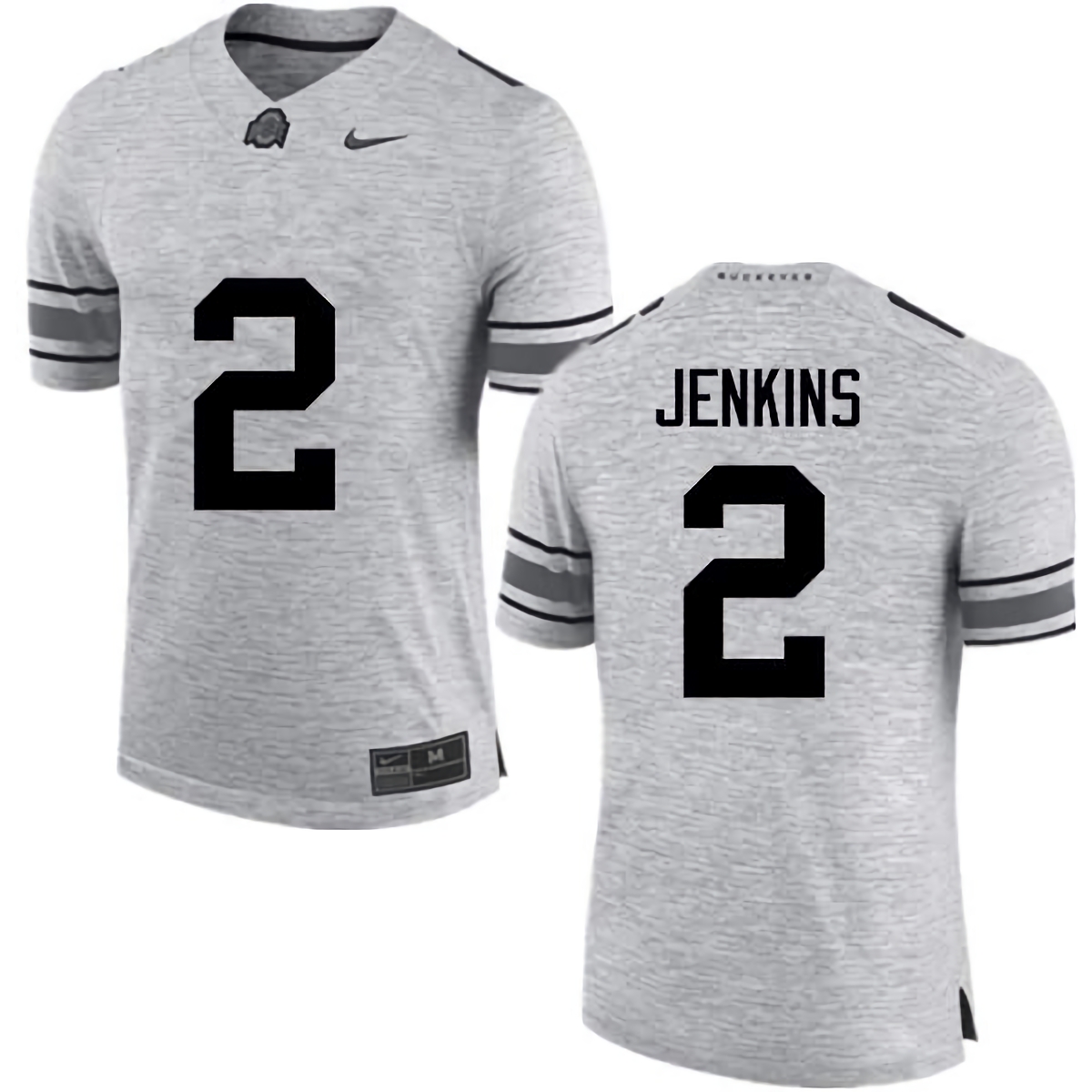 Malcolm Jenkins Ohio State Buckeyes Men's NCAA #2 Nike Gray College Stitched Football Jersey ABR0156BI